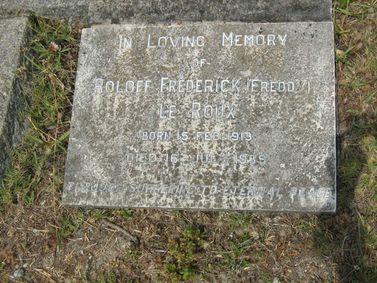 ROUX Roloff Frederick, le 1913-1939
