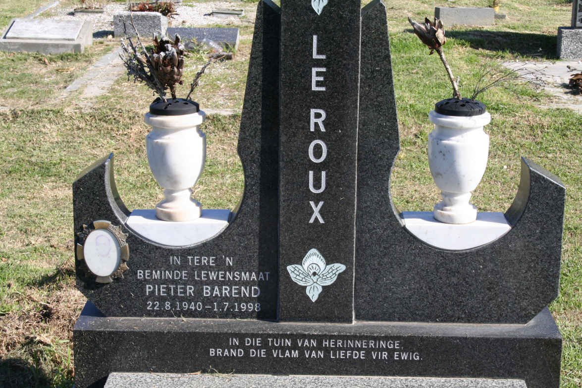 ROUX Pieter Barend, le 1940-1998