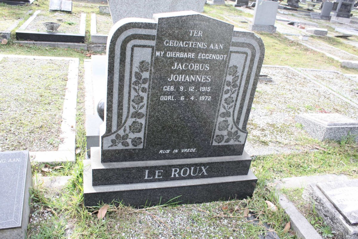 ROUX Jacobus Johannes, le 1915-1972
