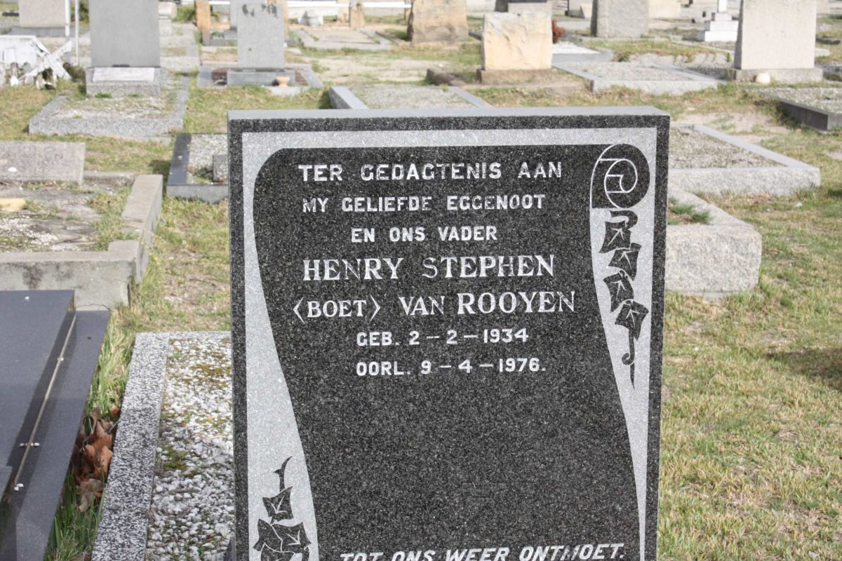 ROOYEN Henry Stephen, van 1934-1976