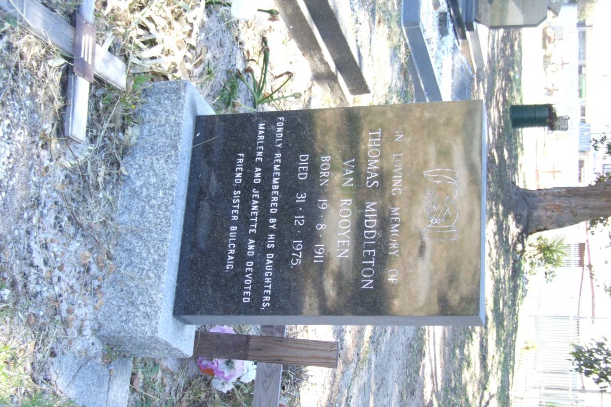 ROOYEN Thomas Middleton, van 1911-1975