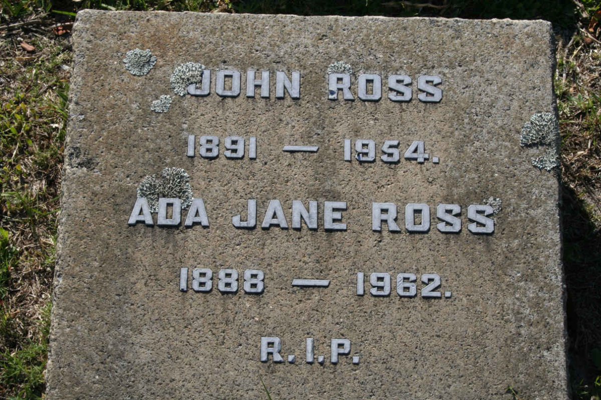 ROSS John 1891-1954 &amp; Ada Jane 1888-1962