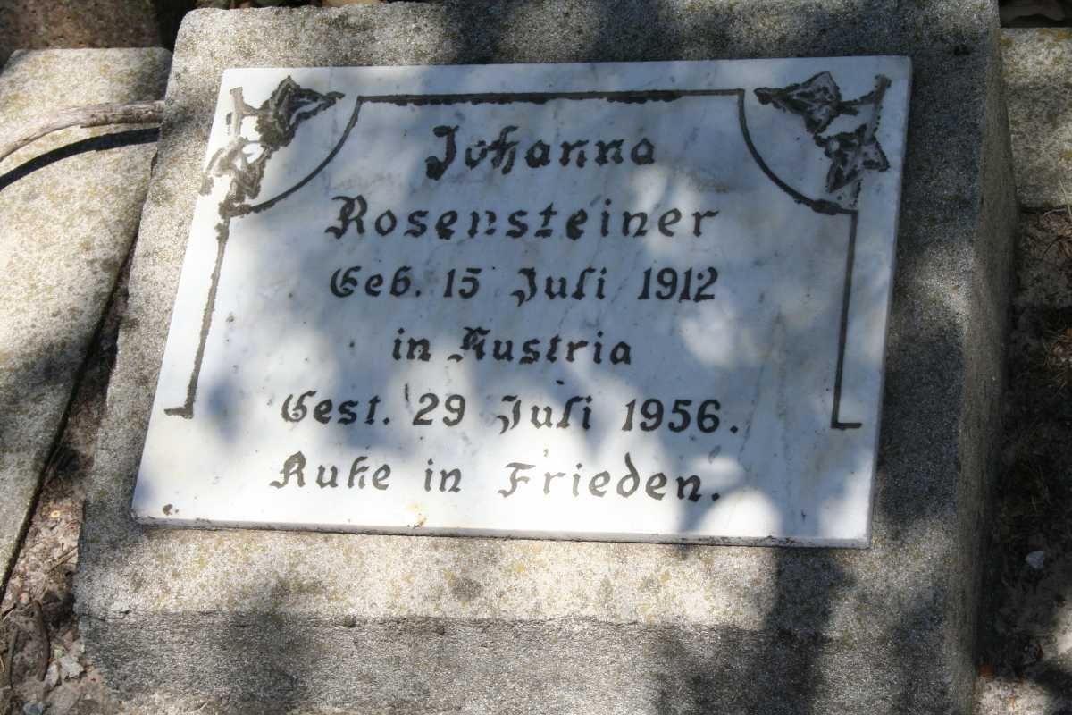 ROSENSTEINER Johanna 1912-1956