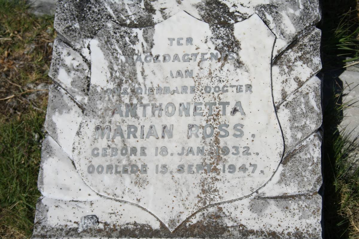 ROSS Anthonetta Marian 1932-1947