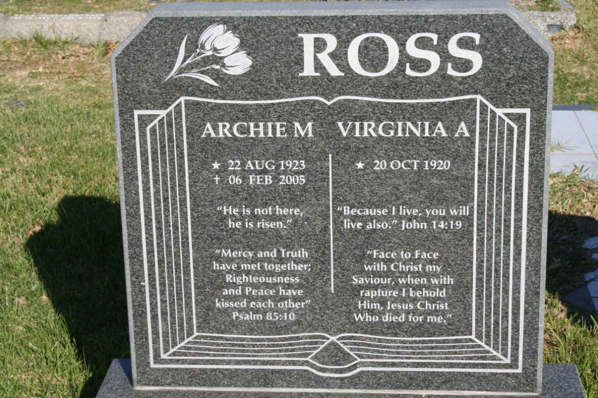 ROSS Archie M. 1923-2005 &amp; Virginia A. 1920-