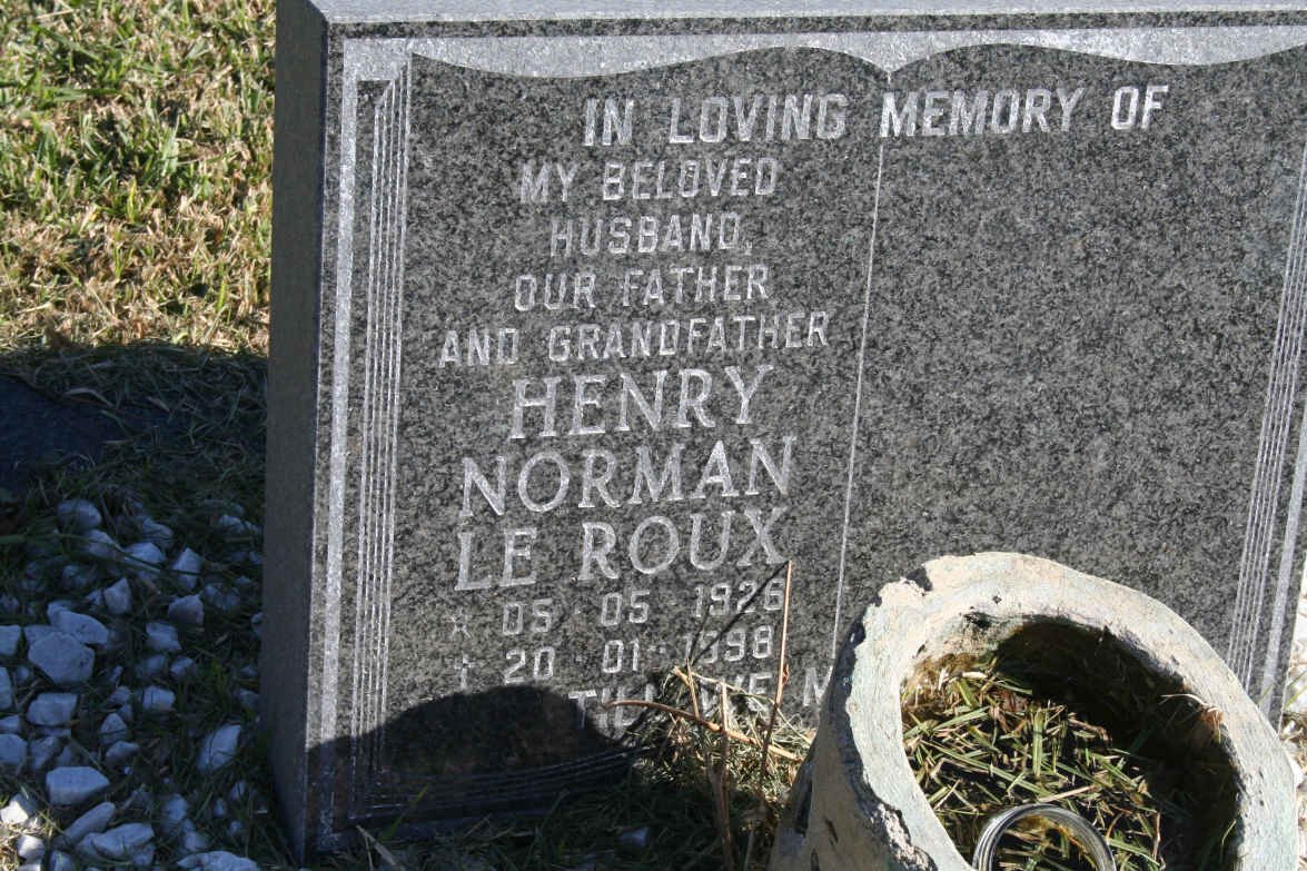 ROUX Henry Norman, le 1926-1998