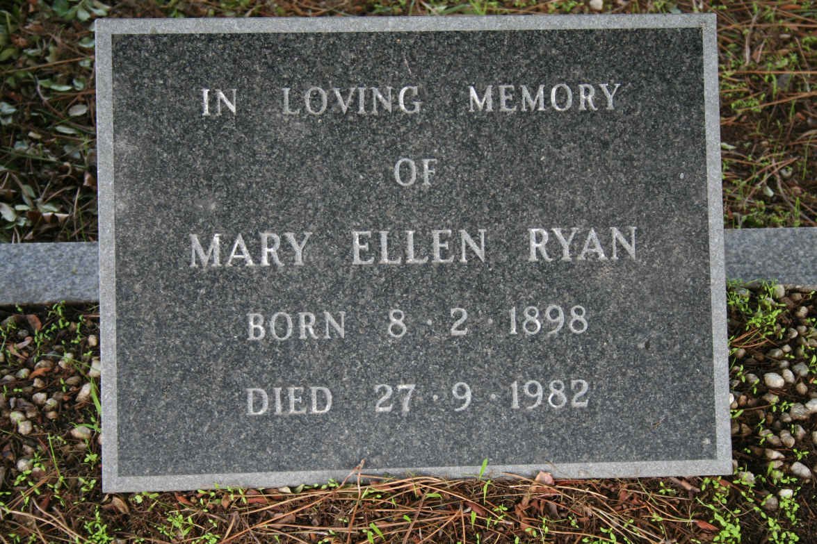 RYAN Mary Ellen 1898-1982