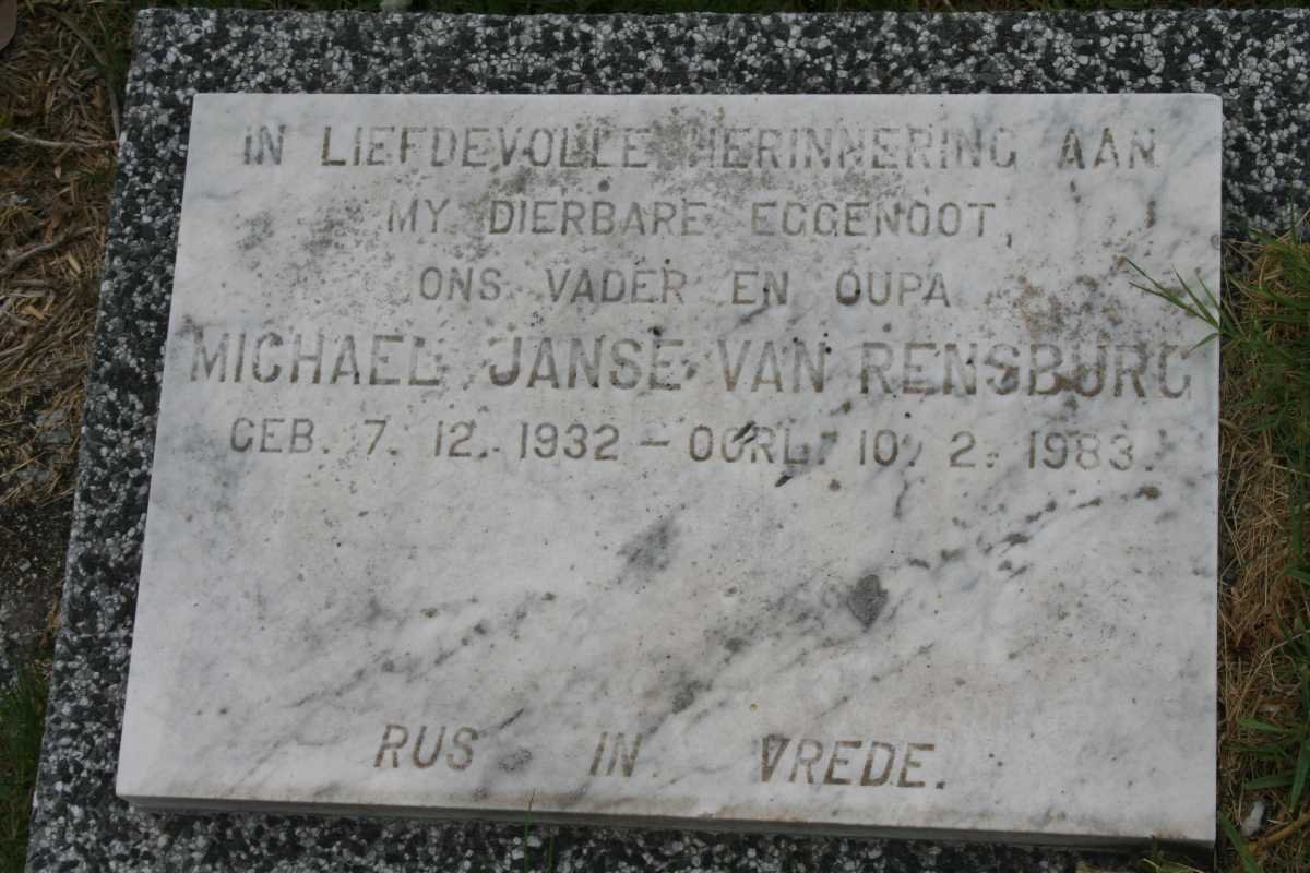 RENSBURG Michael, Janse van 1932-1983