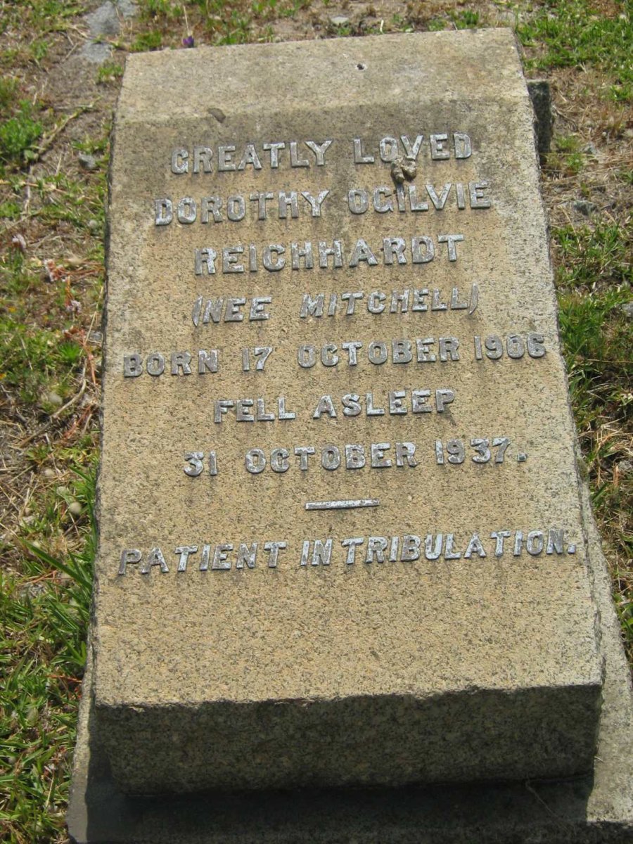 REICHHARDT Dorothy Ogilvie nee MITCHELL 1906-1937