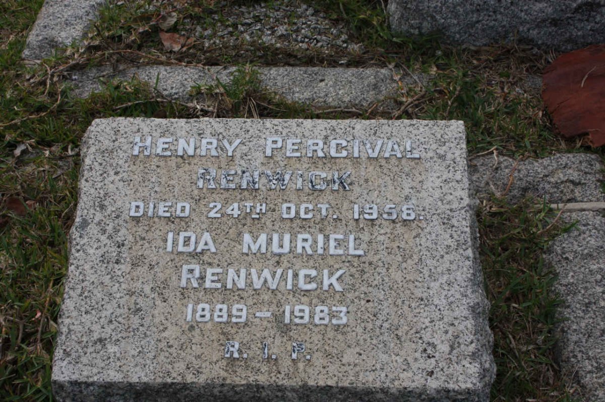 RENWICK Henry Percival -1958 &amp; Ida Muriel 1889-1983