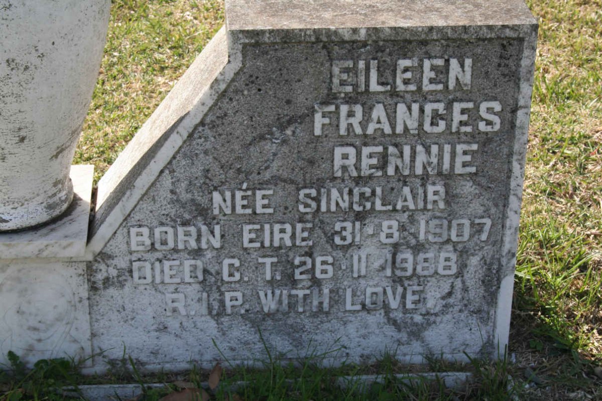 RENNIE Eileen Frances nee SINCLAIR 1907-1988