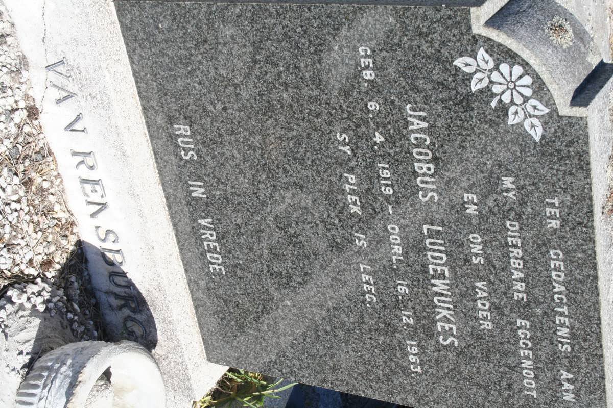 RENSBURG Jacobus Ludewukes, van 1919-1963