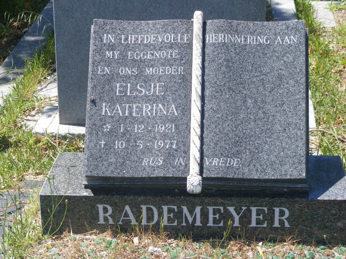 RADEMEYER Elsje Katerina 1921-1977