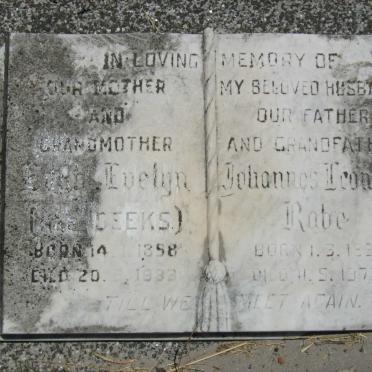 RABE Johannes Leonard 1891-1973 &amp; Edna Edith ?EEKS 1898-1983