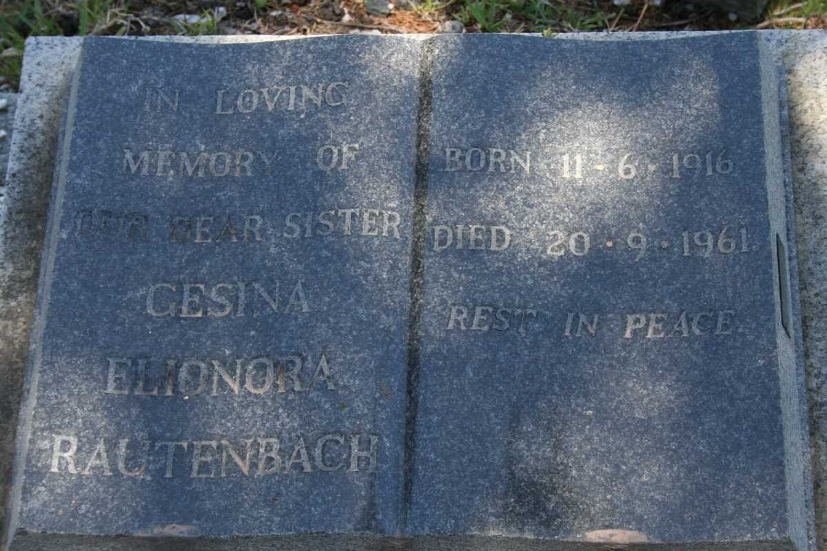 RAUTENBACH Gesina Elionora 1916-1961