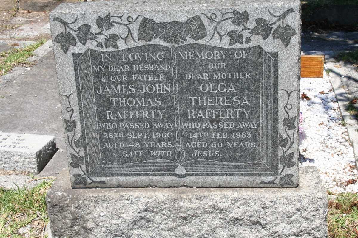 RAFFERTY James John Thomas -1960 &amp; Olga Theresa -1963