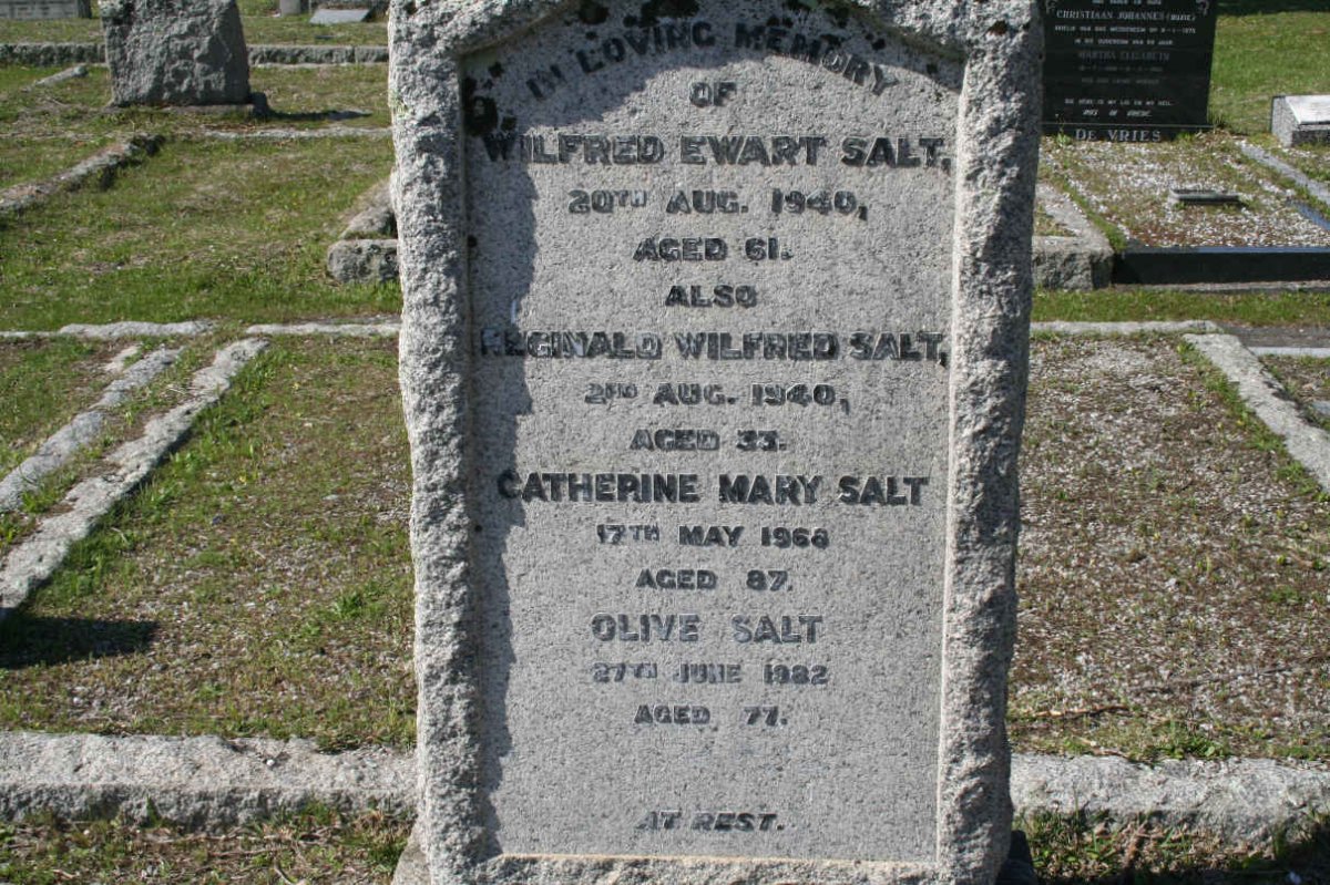 SALT Wilfred Ewart -1940 &amp; Catherine Mary -1968