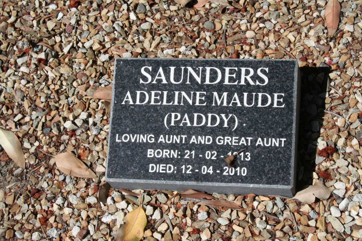 SAUNDERS Adeline Maude 1913-2010