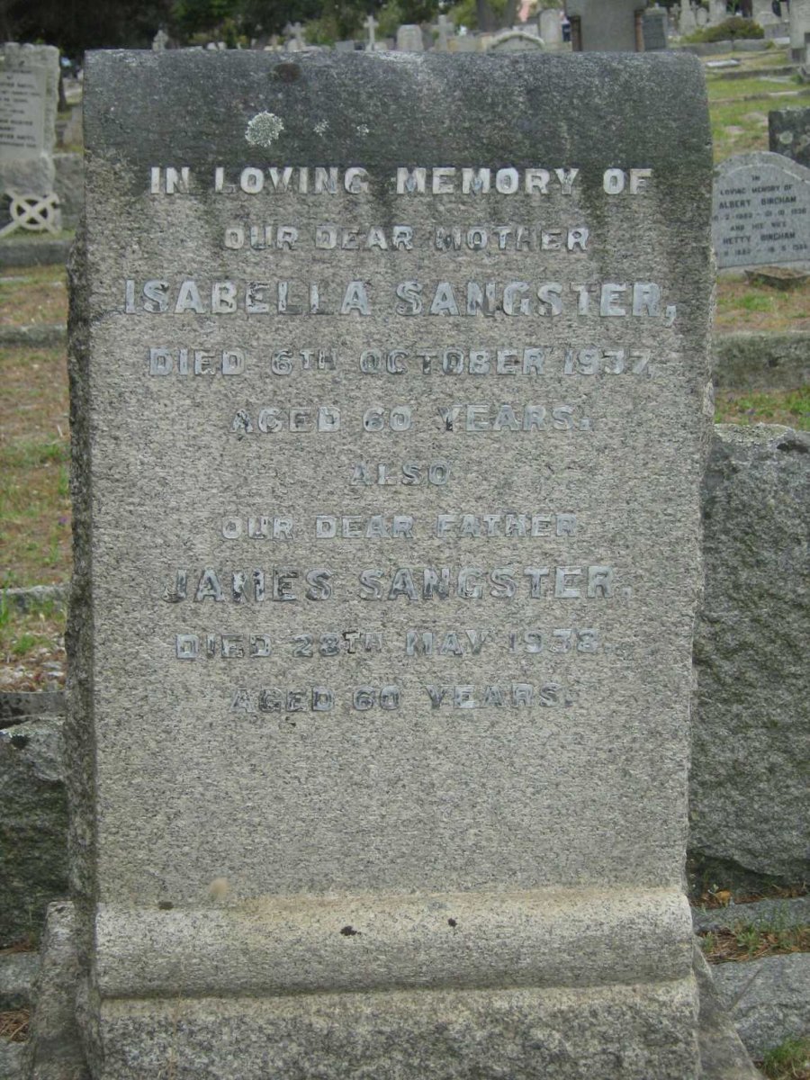 SANGSTER James -1938 &amp; Isabella -1937