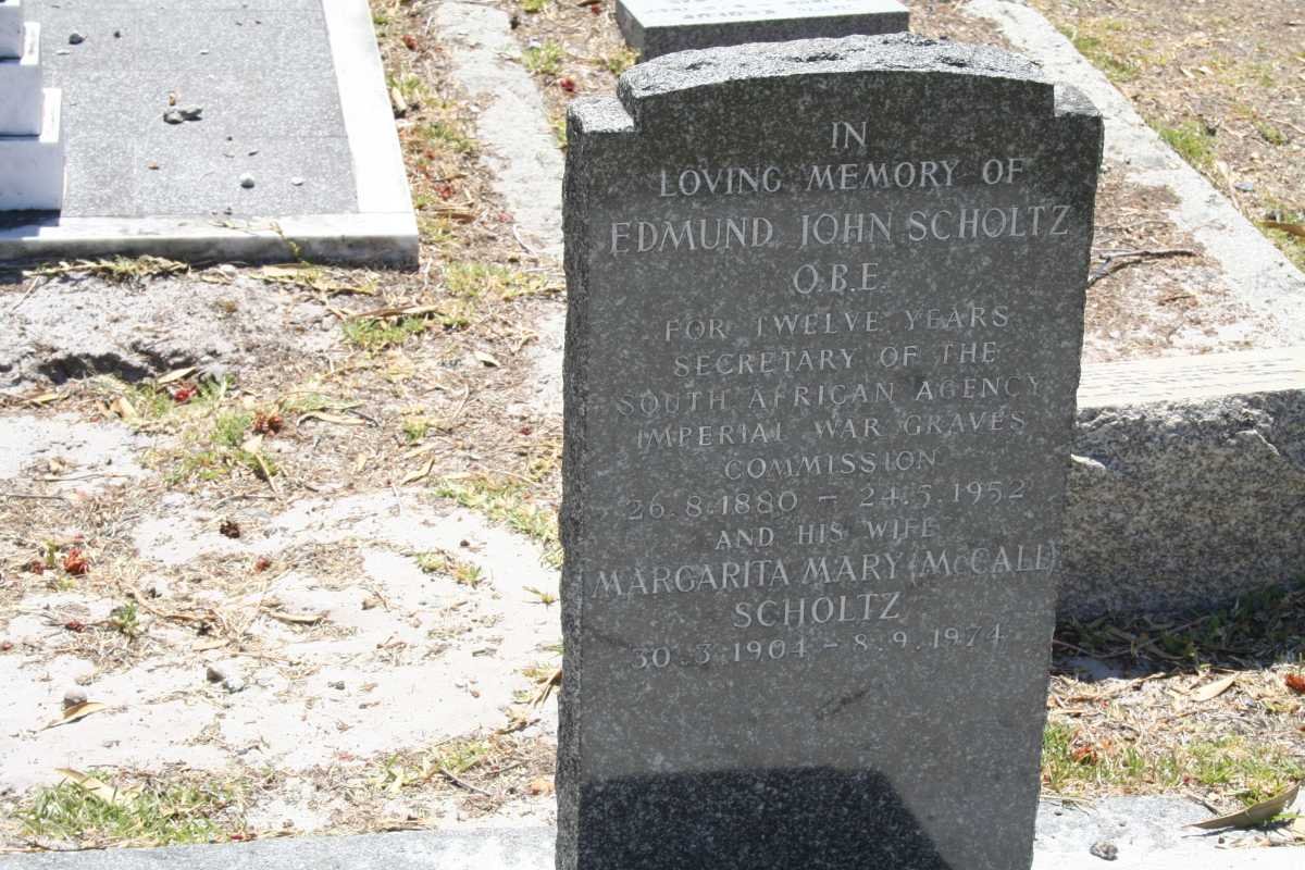 SCHOLTZ Edmund John 1880-1952 &amp; Magrita Mary McCALL 1904-1971