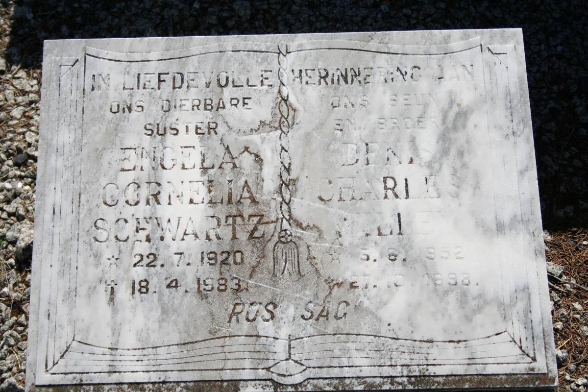 SCHWARTZ Engela Cornelia 1920-1983 :: WILLEY Denis Charles 1952-1998