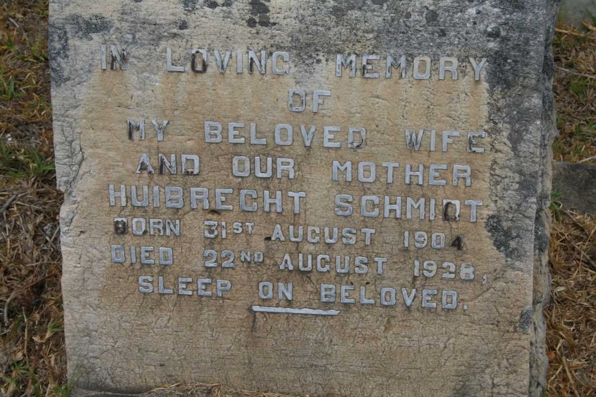 SCHMIDT Huibrecht 1904-1928