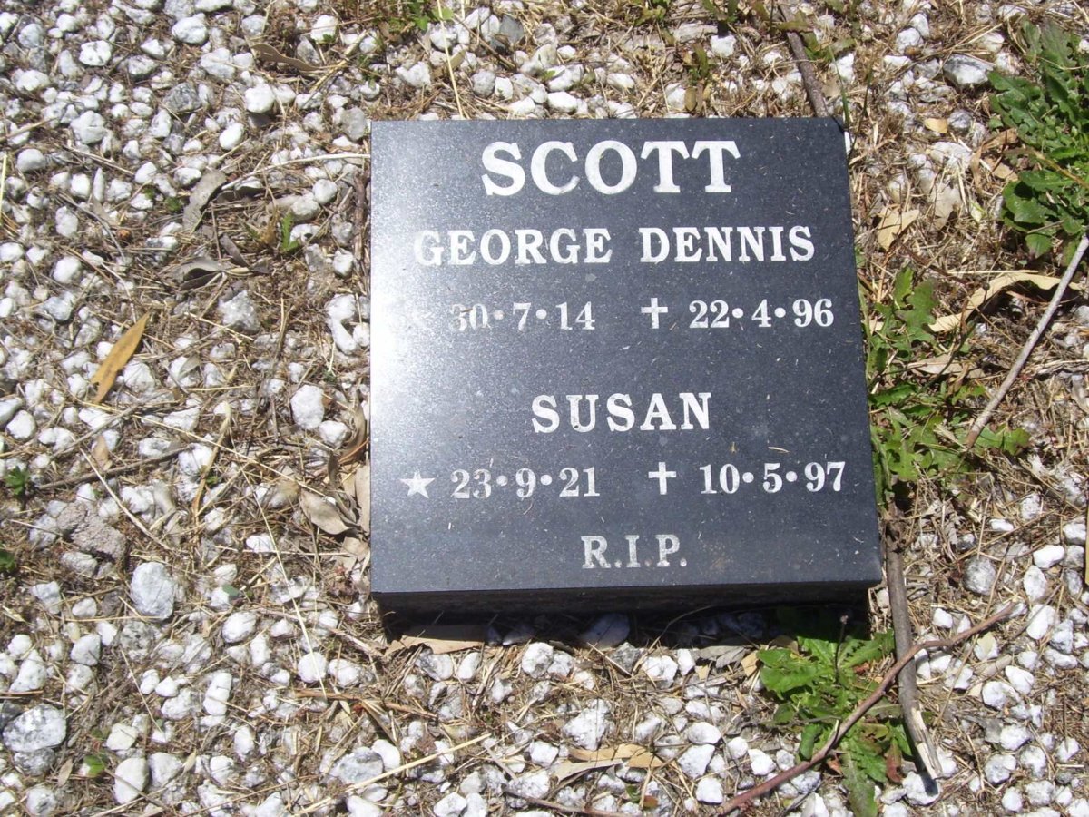 SCOTT George Dennis 1914-1996 &amp; Susan 1921-1997