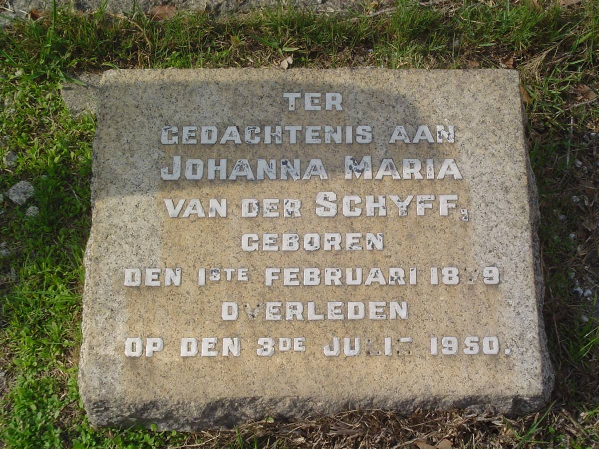 SCHYFF Johanna Maria, van der 1879-1950