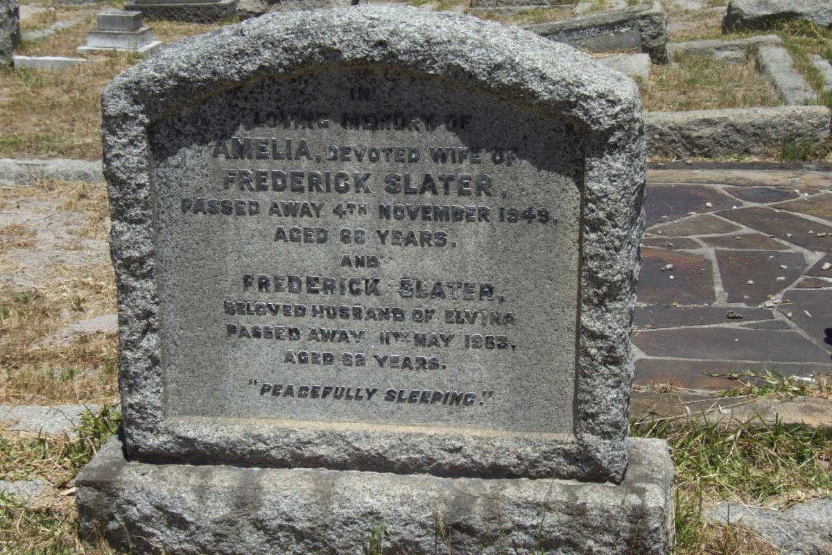 SLATER Frederick -1963 &amp; Amelia -1949