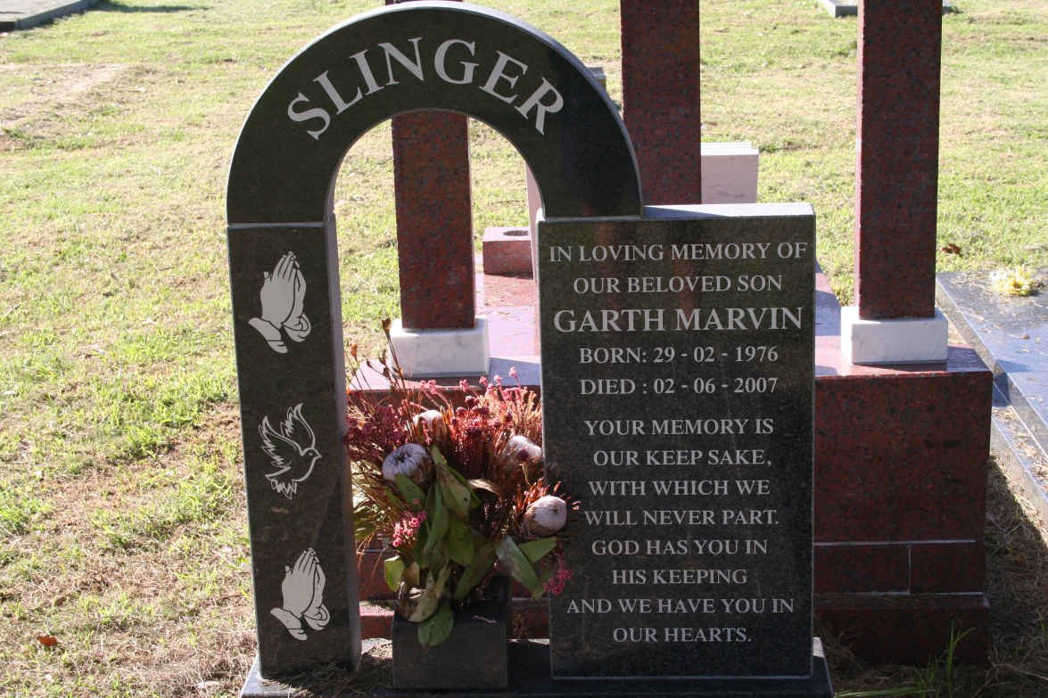 SLINGER Garth Marvin 1976-2007