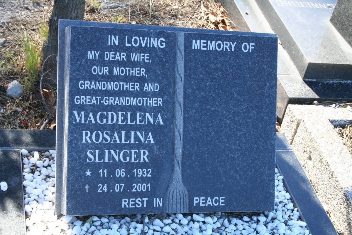 SLINGER Magdelena Rosalina 1932-2001