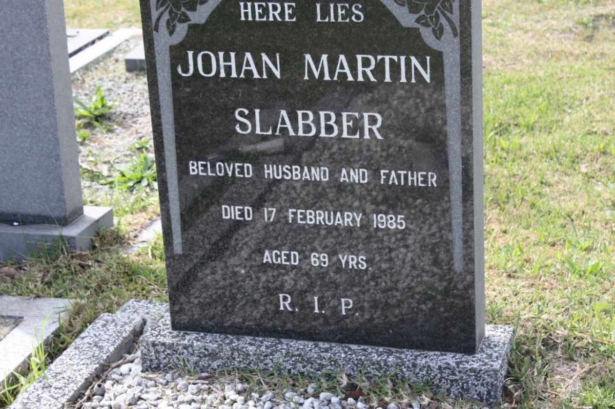SLABBER Johan Martin -1985