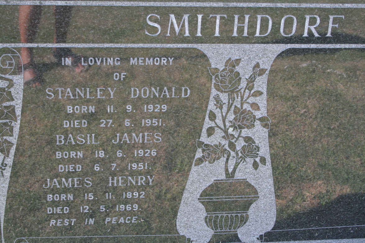 SMITHDORF James Henry 1892-1969 :: SMITHDORF Basil James 1926-1951 :: SMITHDORF Stanley Donald 1929-1951 