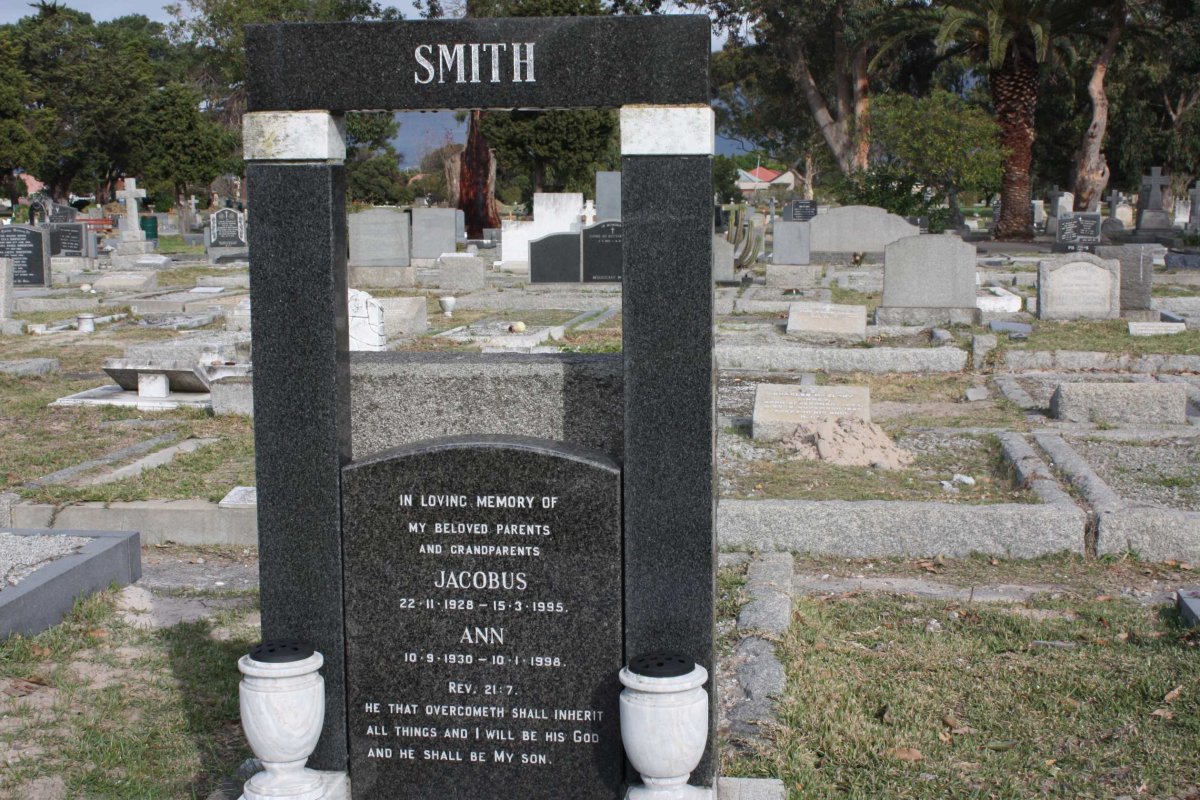 SMITH Jacobus 1928-1995 &amp; Ann 1930-1998