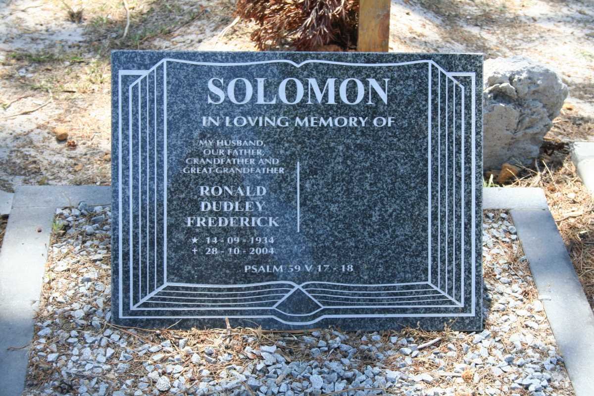SOLOMON Ronald Dudley Frederick 1934-2004