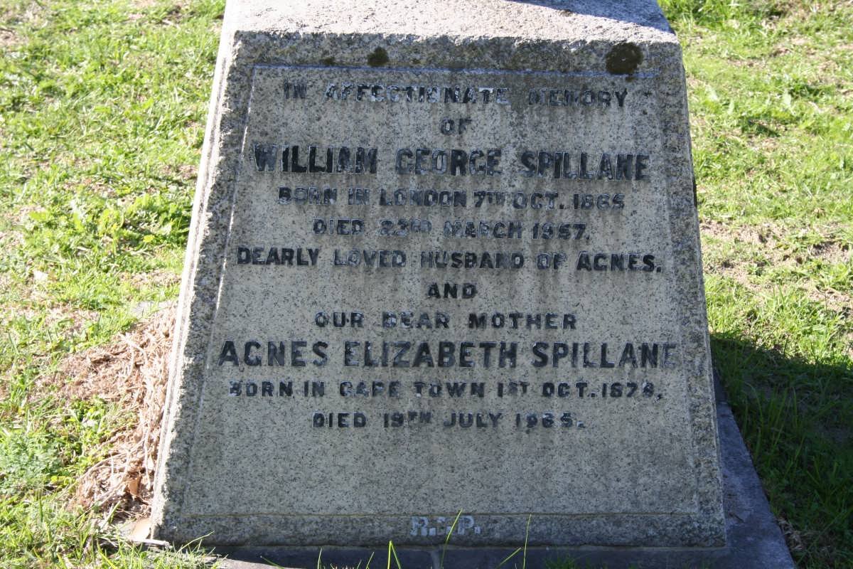 SPILLANE William George 1865-1957 &amp; Agnes Elizabeth -1879-1965