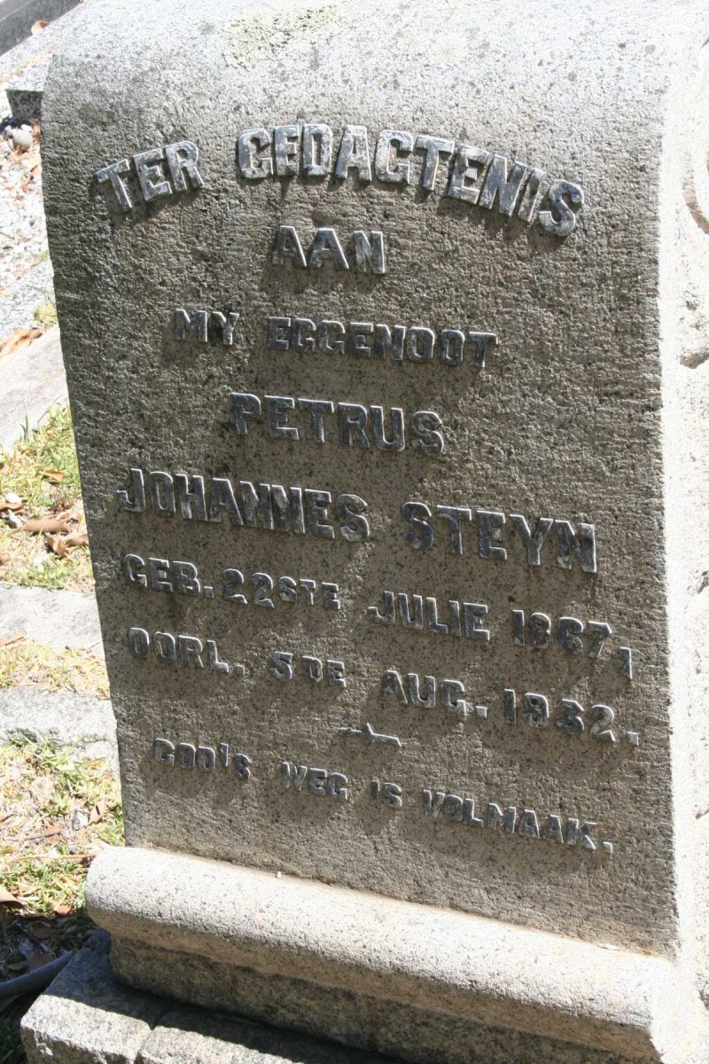 STEYN Petrus Johannes 1867-1932