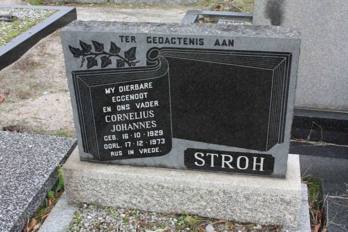 STROH Cornelius Johannes 1929-1973