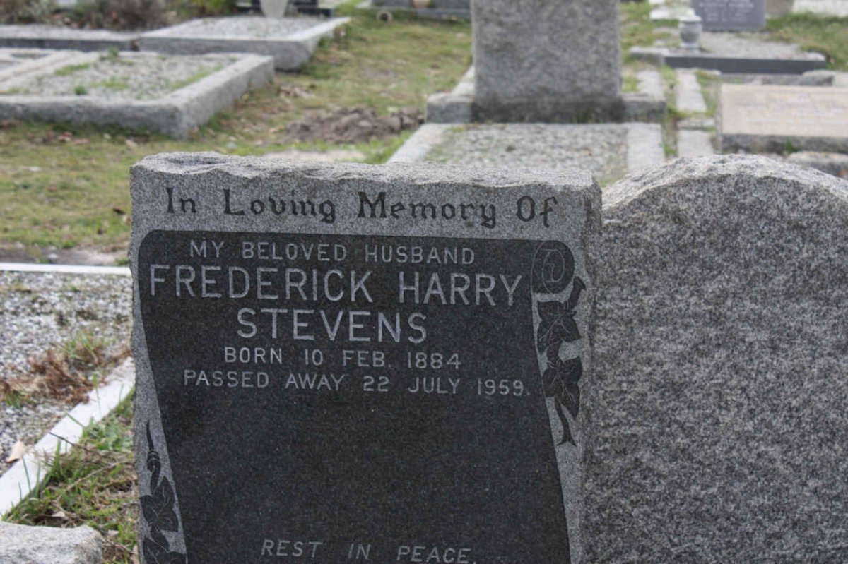 STEVENS Frederick Harry 1884-1959