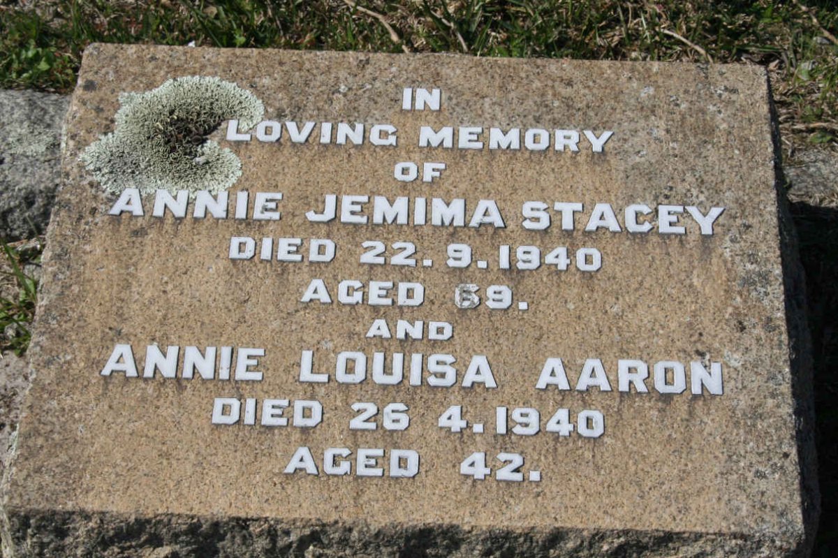 STACEY Annie Jemina -1940 :: AARON Annie Louisa -1940