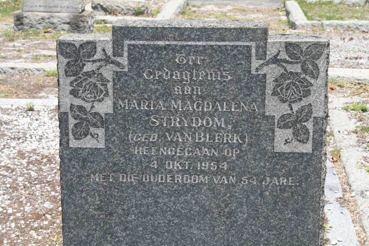 STRYDOM Maria Magdalena nee VAN BLERK -1954