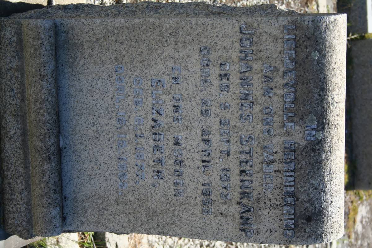 STEENKAMP Johannes 1873-1953 &amp; Elizabeth 1877-19?2