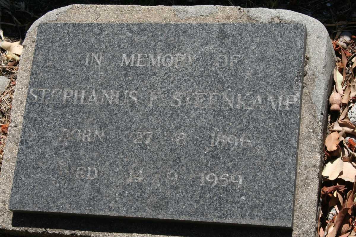 STEENKAMP Stephanus F. 1896-1969