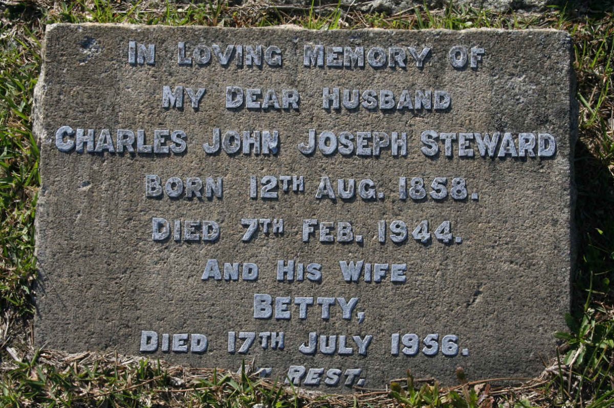 STEWARD Charles John Joseph 1858-1944 &amp; Betty -1956