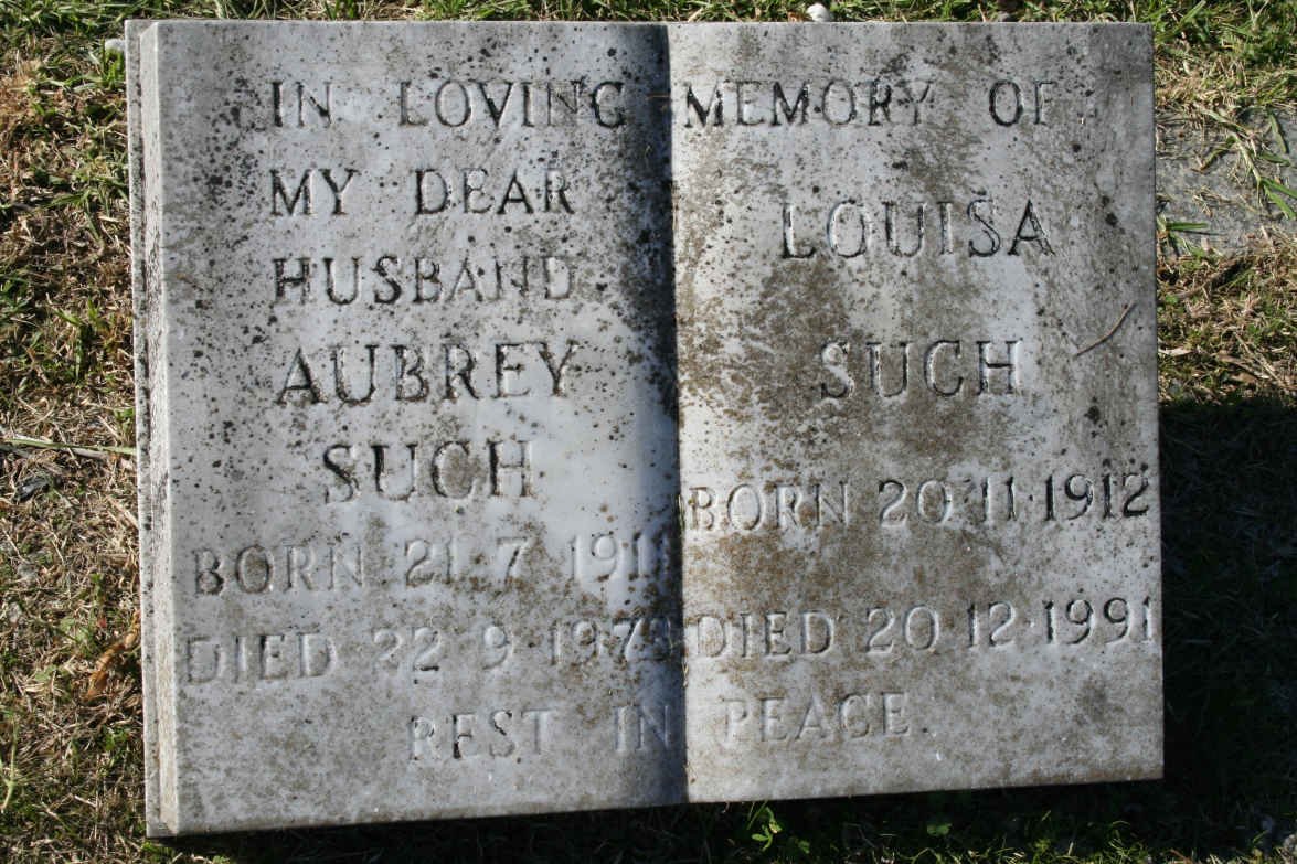 SUCH Aubrey 1911-1975 &amp; Louisa 1912-1991