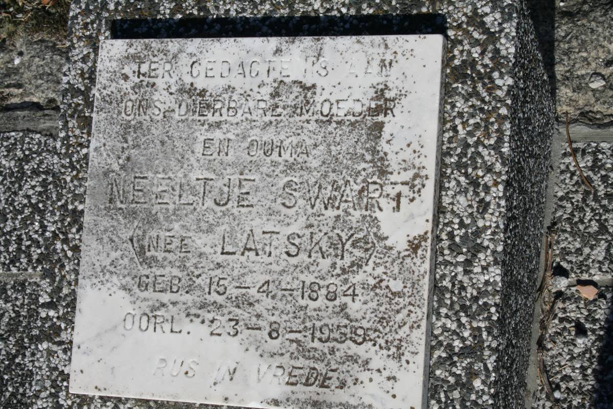 SWART Neeltje nee LATSKY 1884-1959