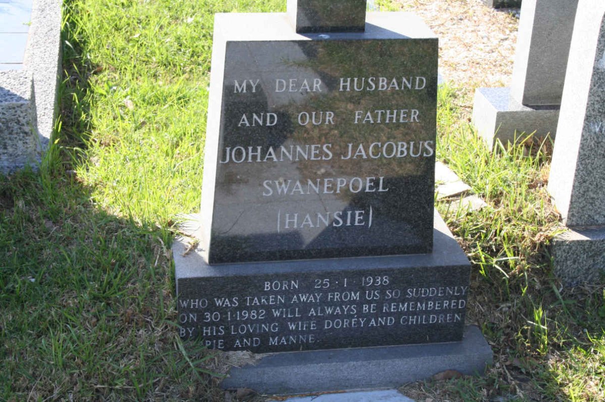 SWANEPOEL Johannes Jacobus 1938-1982
