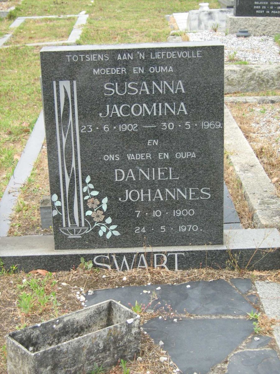 SWART Daniel Johannes 1900-1970 &amp; Susanna Jacomina 1902-1969