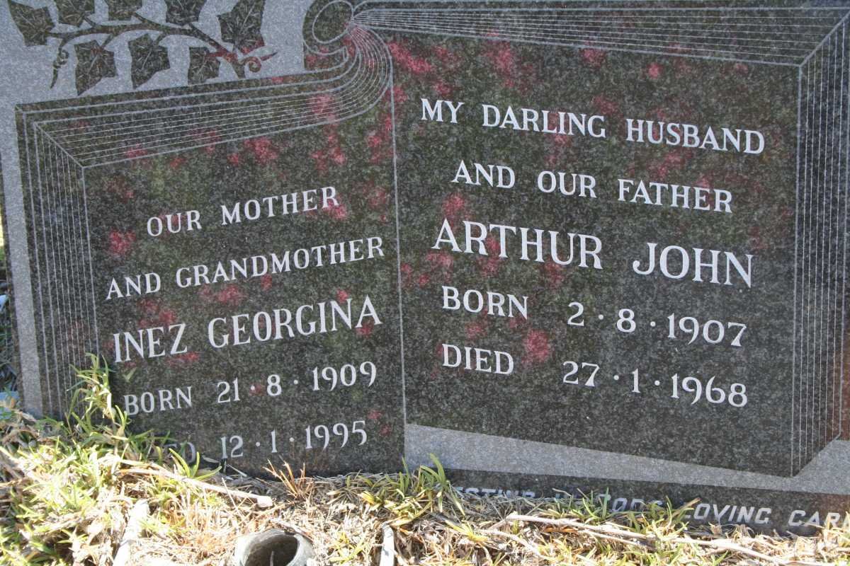 TAMLIN Arthur John 1907-1968 &amp; Inez Georgina 1909-1995