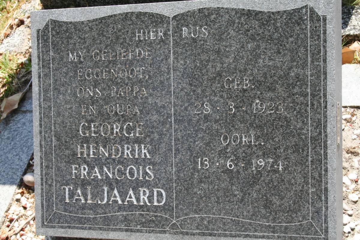 TALJAARD George Hendrik Francois 1923-1974